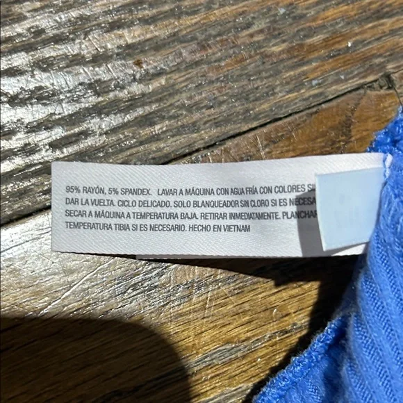 Blue Ribbed Button Cardigan & Shorts Set - Picture 4 of 7